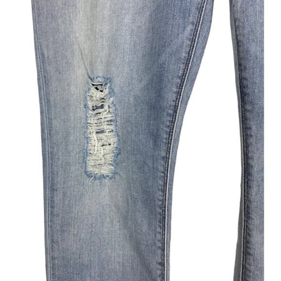 Hudson Blue Light Wash Natalie Midrise Ankle Super Skinny Distressed Jeans 29 - Picture 8 of 14